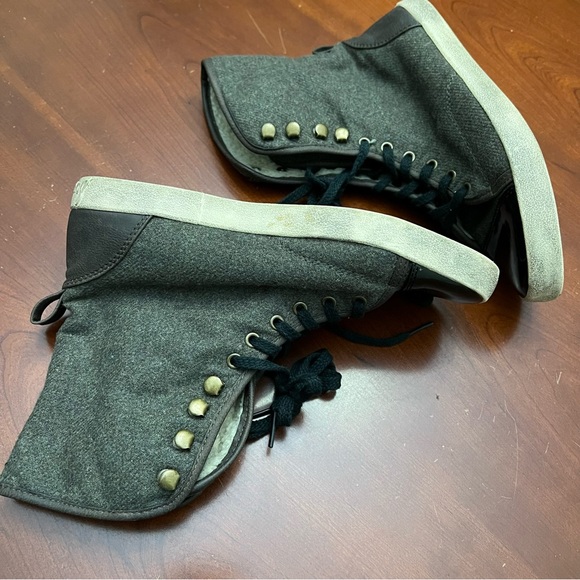 Sam Edelman hi /low top sneakers with faux shearing lining shoes size 7.5 - Picture 13 of 16